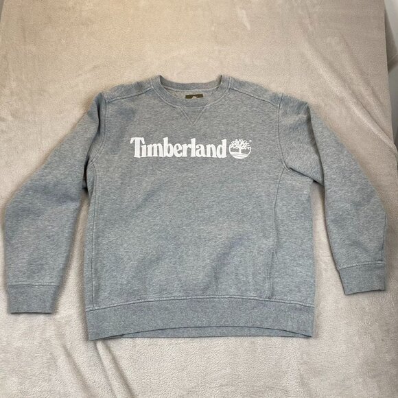 Timberland Mens Sweatshirt XL Long Sleeve Crew Neck Casual Athleisure Gray - Picture 7 of 8